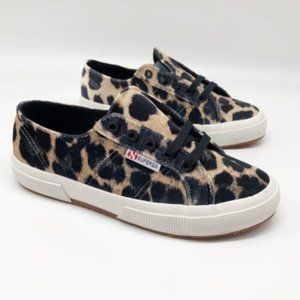 Superga 2750 Leopard Velvet Sneakers Size 7.5